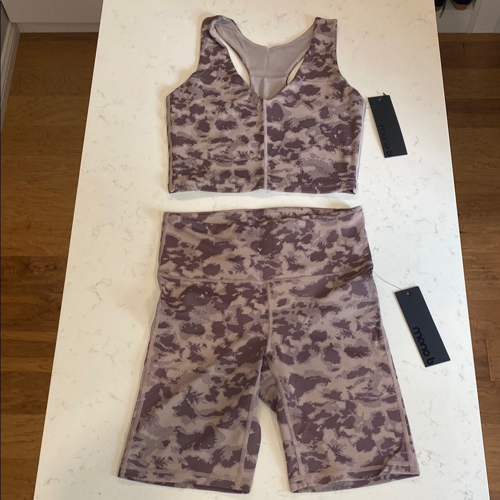 Mono B Camouflage Sports Set - Purple & Gray Camouflage size small
